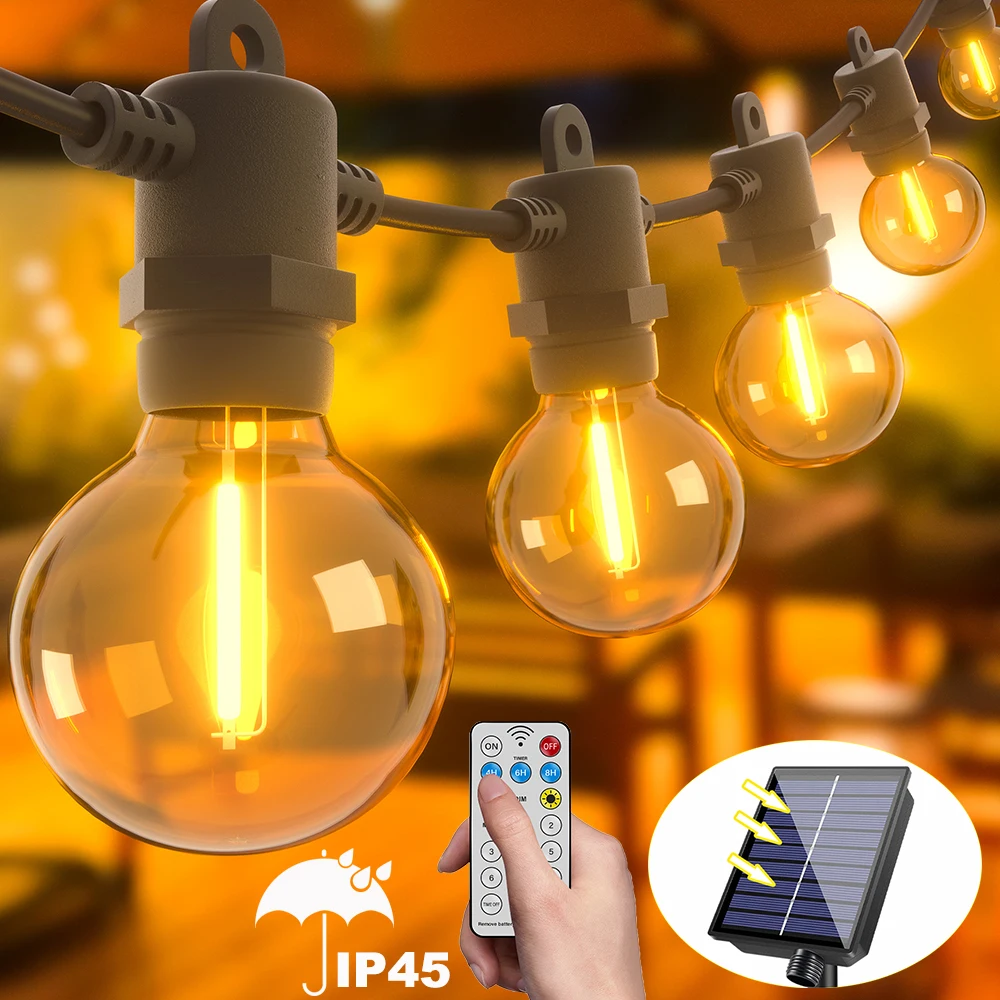 Outdoor Lighting Effects - Shatterproof Solar Garland Lamp Outdoor G40
