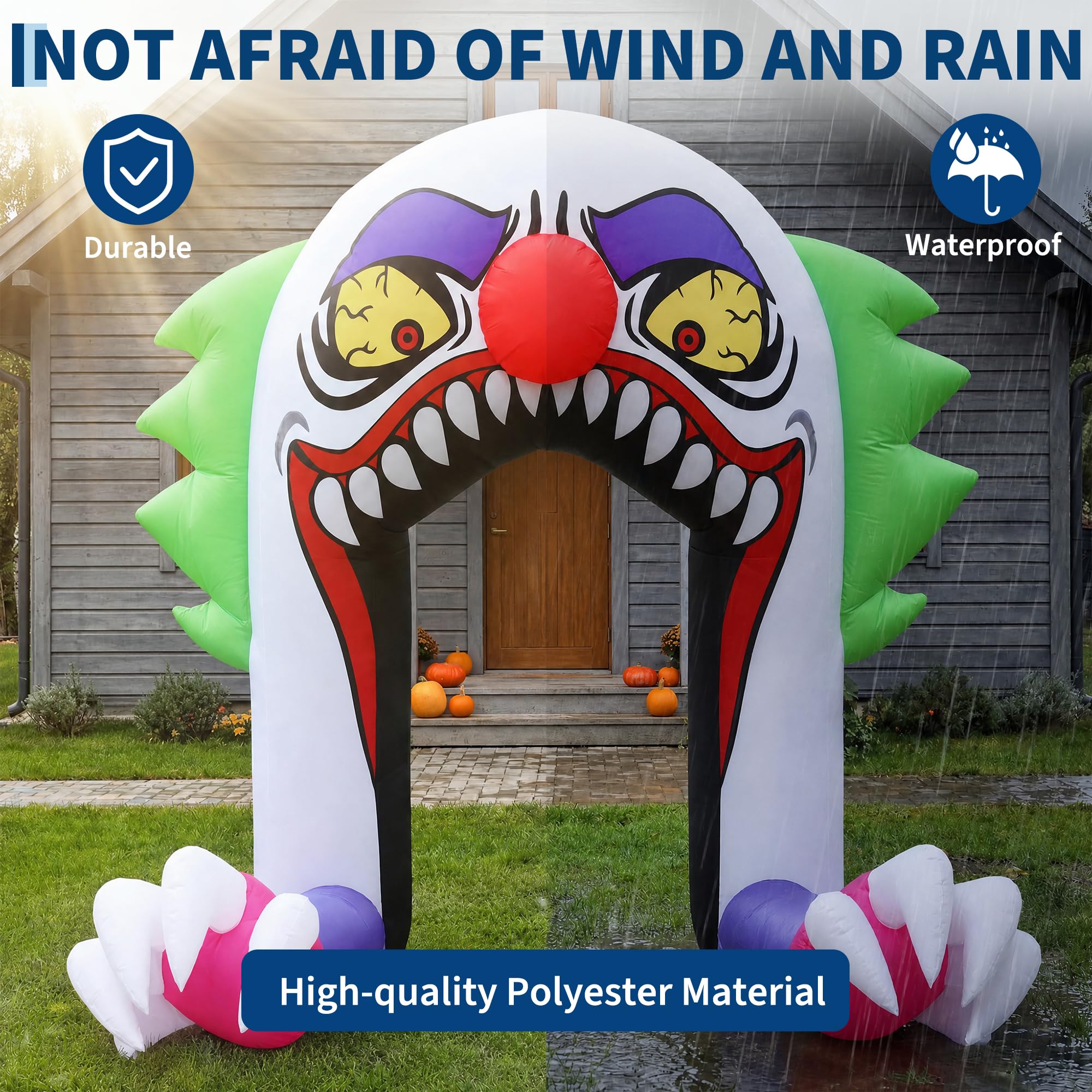 5ft Halloween Inflatable Clown - Outdoor Lighting Effects 评论和价格