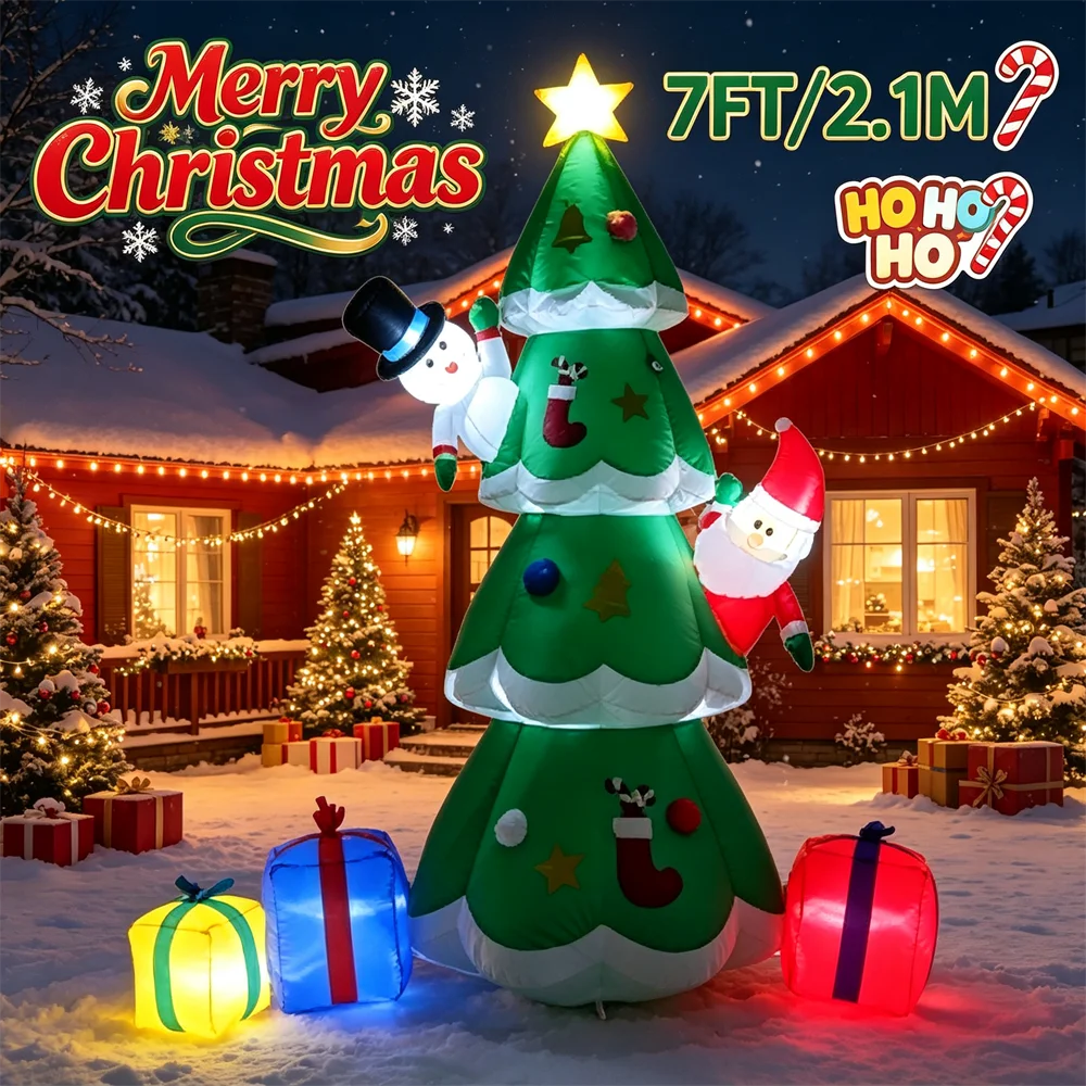 7FT Light Up Christmas Inflata - Outdoor Lighting Effects 评论和价格