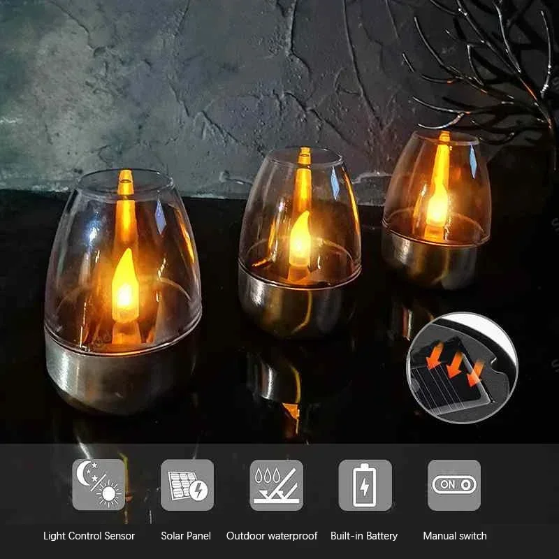 LED Solar Candles Light Flamel - Outdoor Lighting Effects 评论和价格