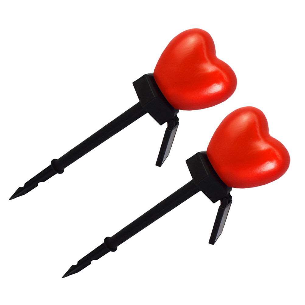 2 Pcs Decoration Heart Solar L - Outdoor Lighting Pathway 评论和价格