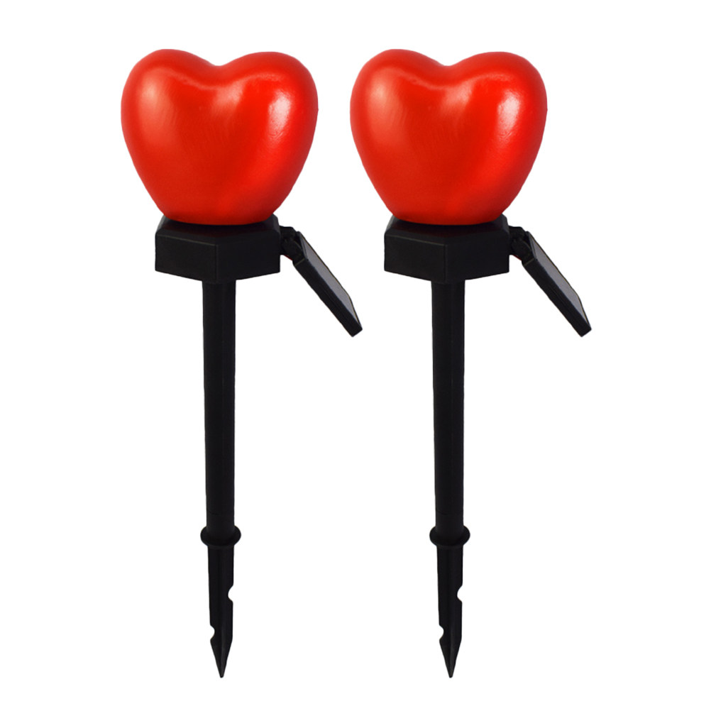 2 Pcs Decoration Heart Solar L - Outdoor Lighting Pathway 评论和价格