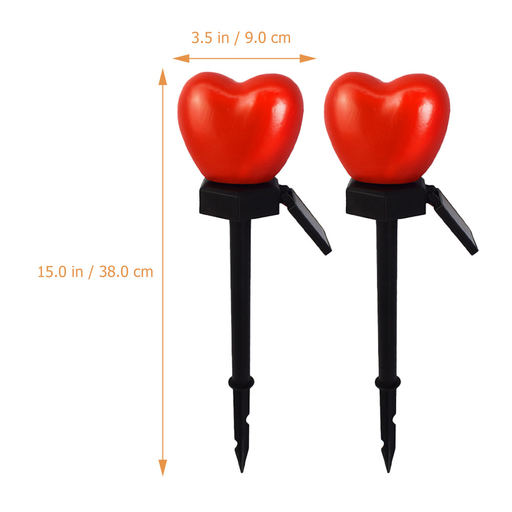 2 Pcs Decoration Heart Solar L - Outdoor Lighting Pathway 评论和价格