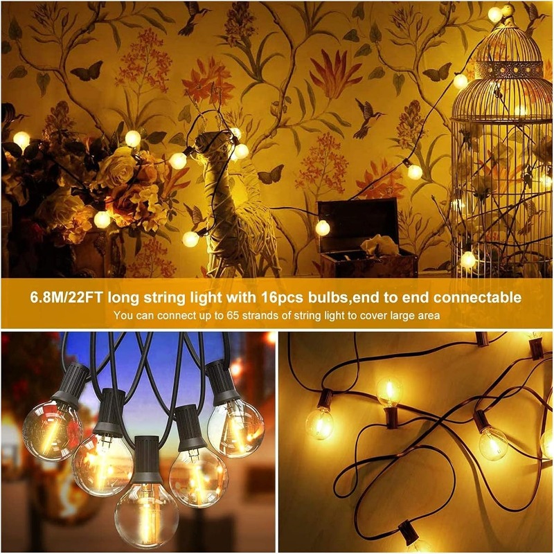 LED Outdoor Light String 64FT  - Outdoor Lighting Effects 评论和价格
