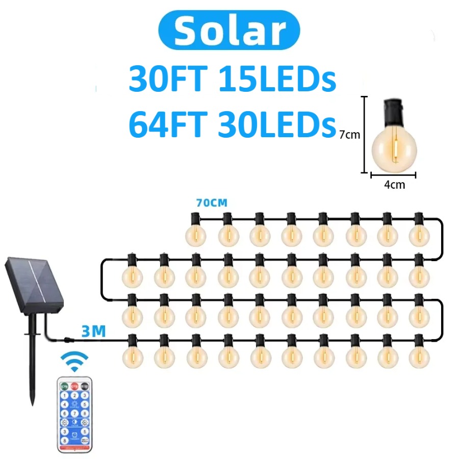 LED Outdoor Light String 64FT  - Outdoor Lighting Effects 评论和价格