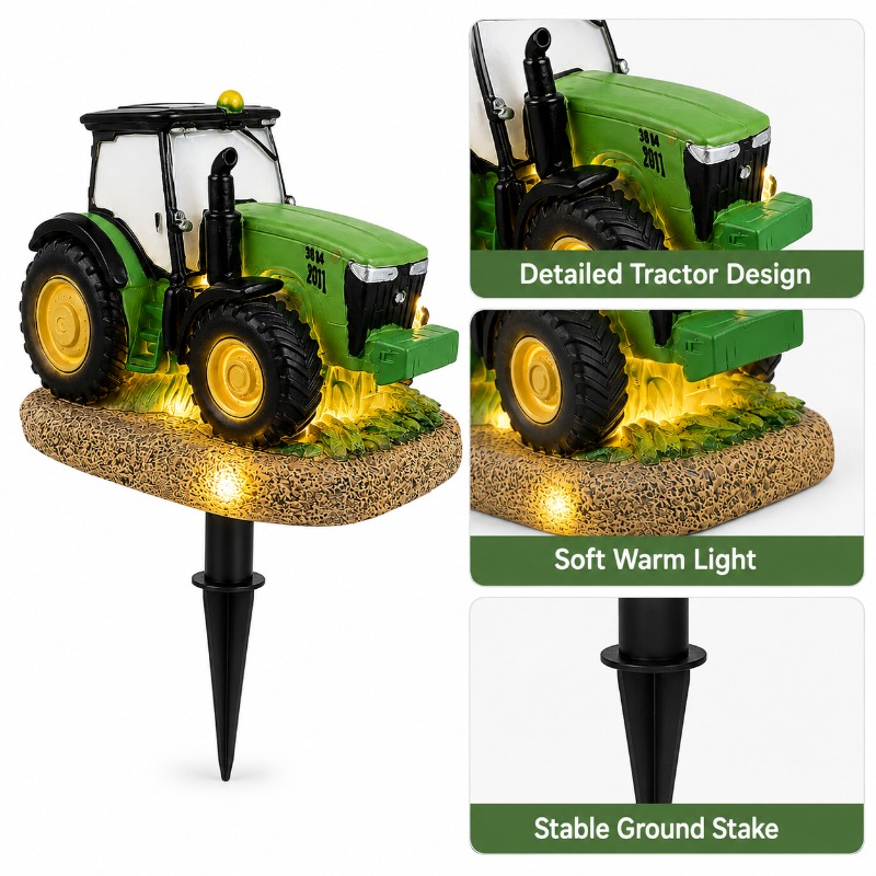 Solar Tractor Garden Stake Lig - Outdoor Lighting Effects 评论和价格