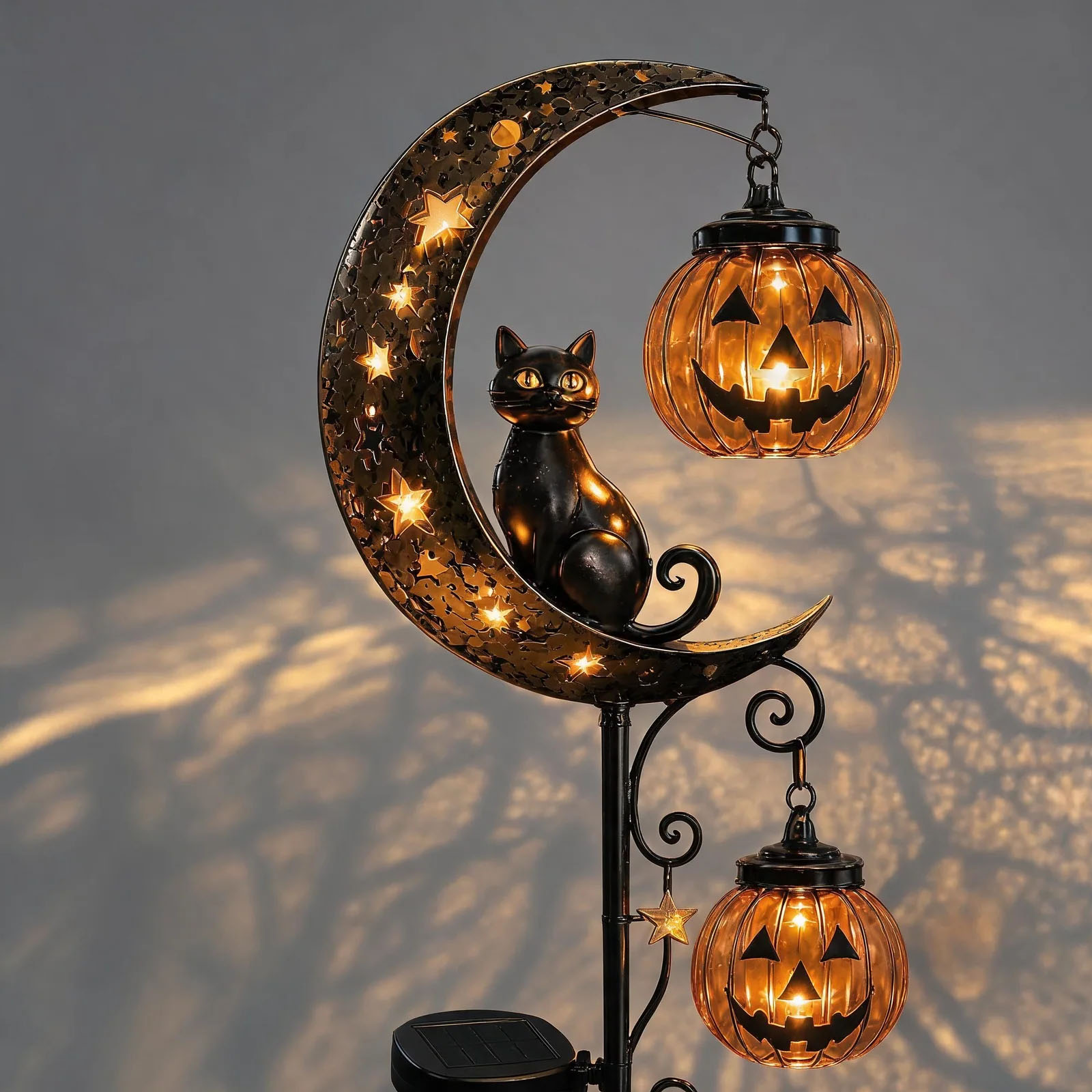 Solar Halloween Black Cat & Pu - Outdoor Lighting Black 评论和价格