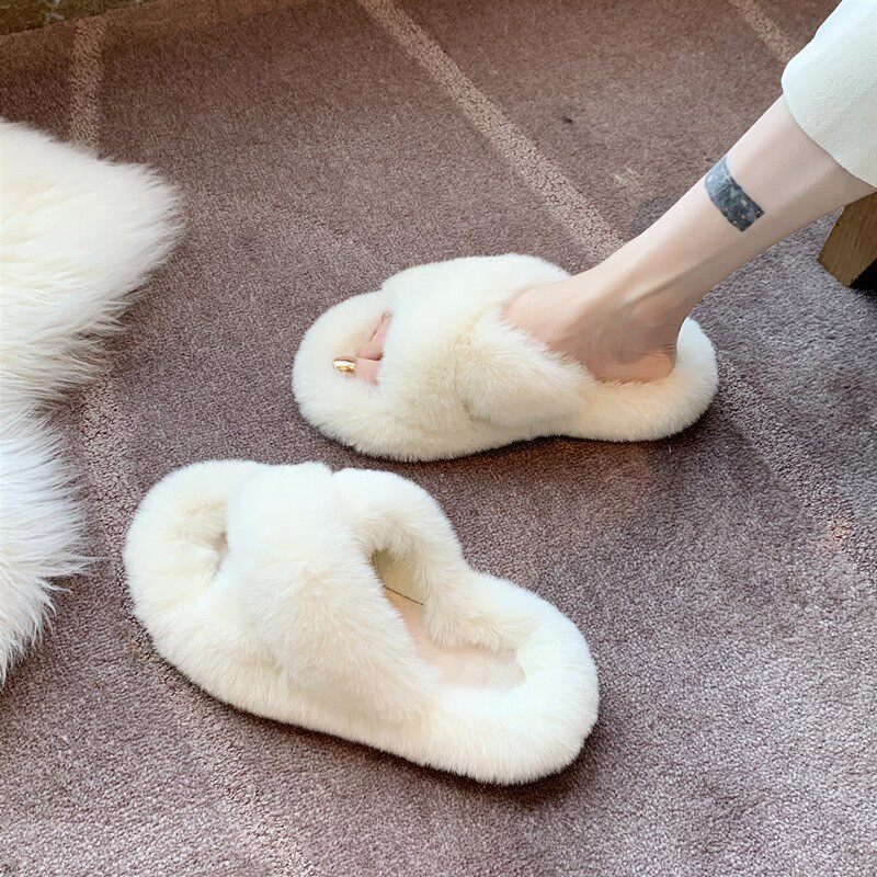 Hairy Slippers for Women Solid - Outdoor Lighting For Your Home 评论和价格