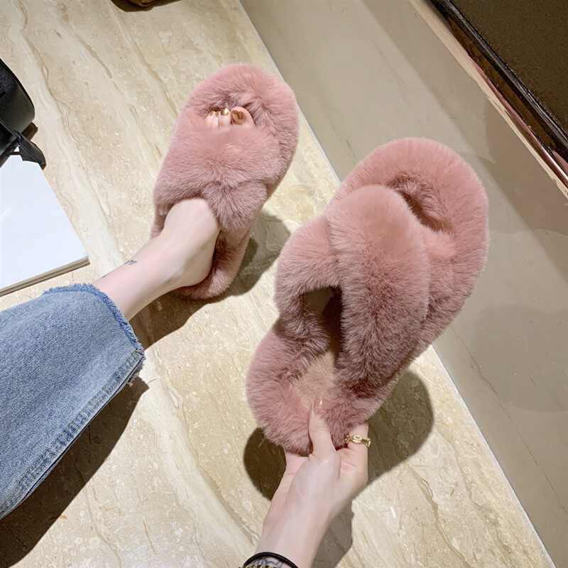 Hairy Slippers for Women Solid - Outdoor Lighting For Your Home 评论和价格