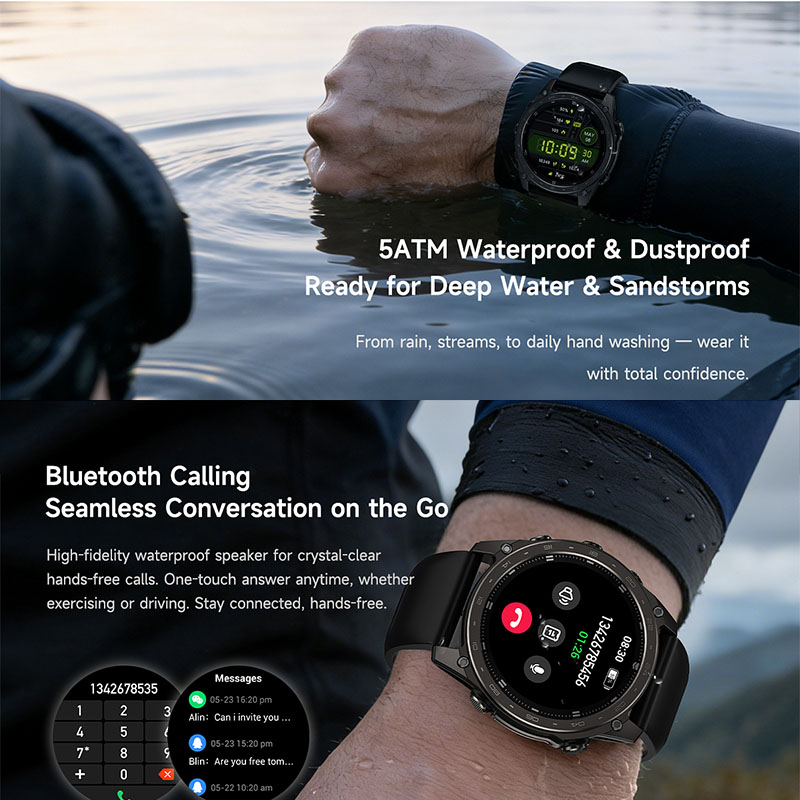 New 5ATM Waterproof Smart Watc - Outdoor Lighting Wireless 评论和价格
