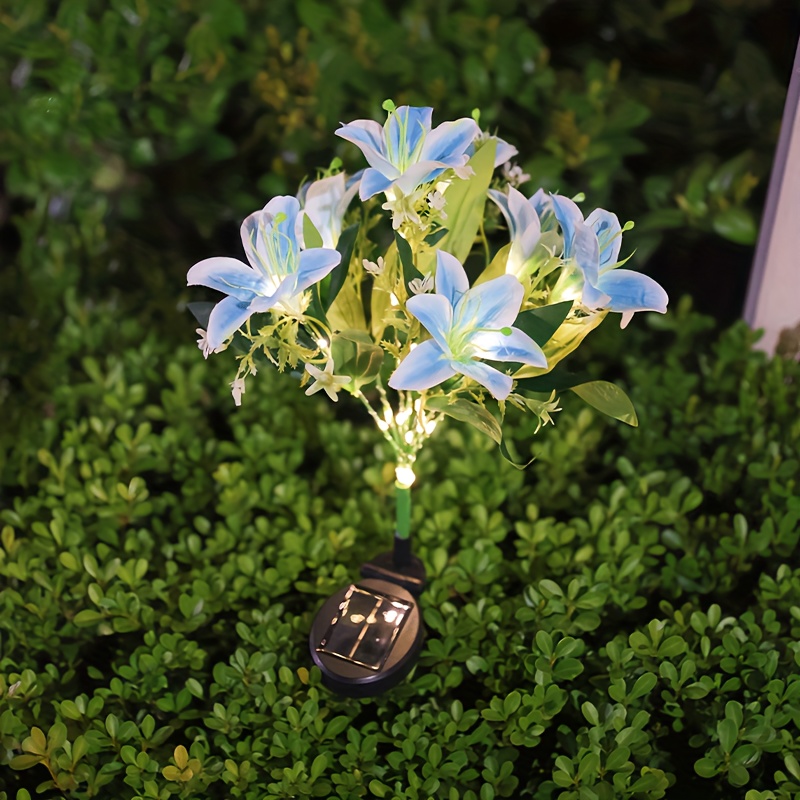 Multi-Bloom Pink Lily Solar Ga - Outdoor Lighting Effects 评论和价格