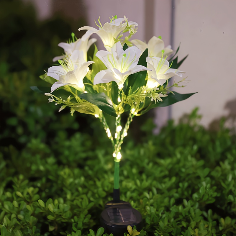 Multi-Bloom Pink Lily Solar Ga - Outdoor Lighting Effects 评论和价格