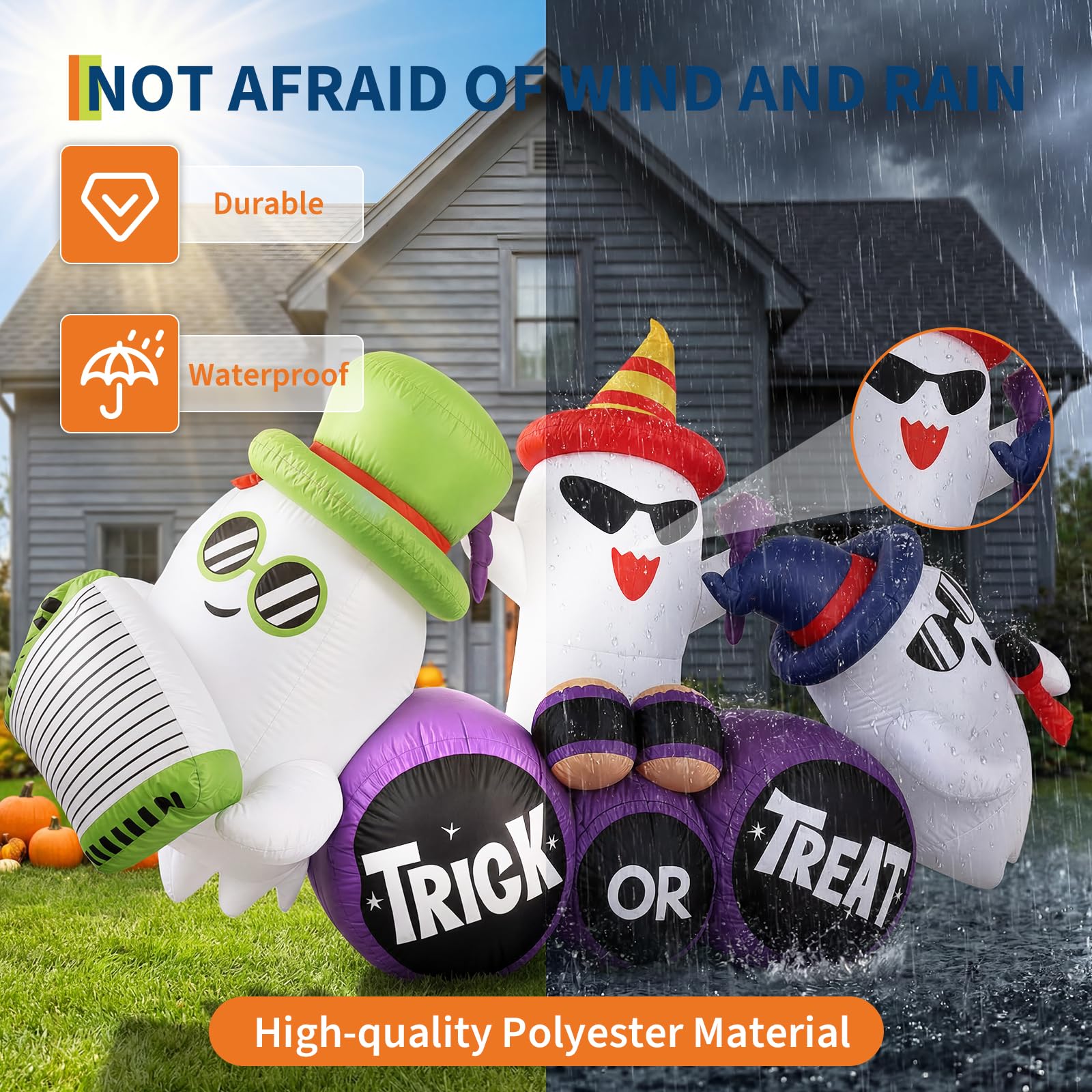 240cm Inflatable Halloween Spi - Outdoor Lighting Effects 评论和价格